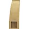 Ekena Millwork 5-inch W x 16-inch D x 16-inch H Lafayette Rough Cedar Woodgrain TimberThane Knee Brace, Primed BRCUR05X16X16LFTRCPR - alternate 6